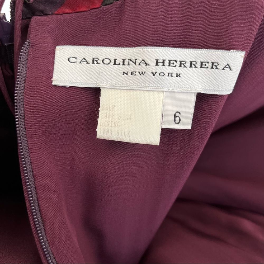 Carolina Herrera silk red plaid strapless dress 6 - Picture 13 of 13